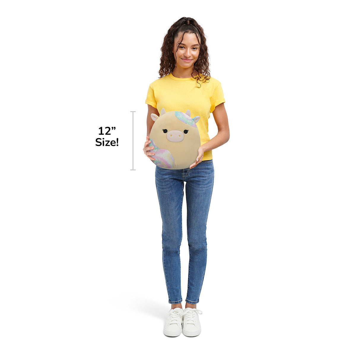 12-Inch Rina the Yellow Cow with Tie Dye Spots - Image 7